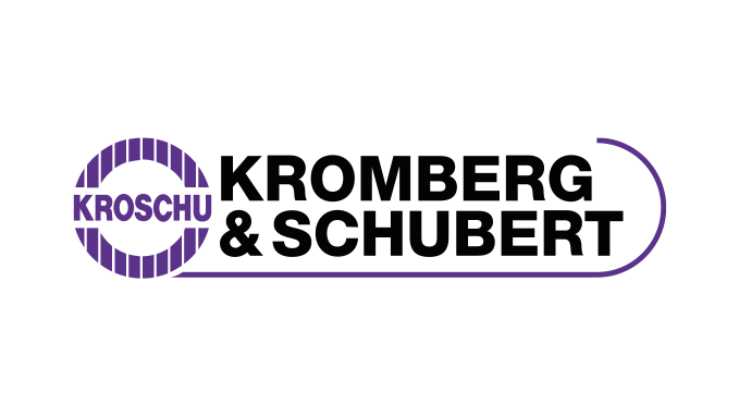 Das Logo von Kromberg & Schubert zeigt den Schriftzug in kräftigen Buchstaben und einem lila Kreis im Hintergrund.